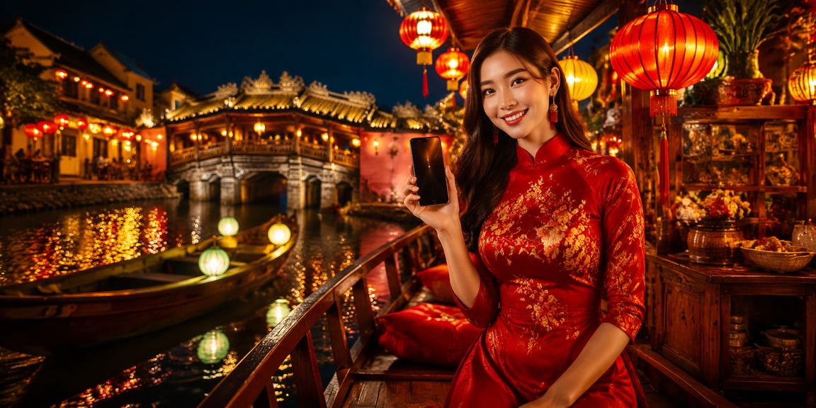 Người dùng tại Hội An xem hướng dẫn đăng ký và nhận thưởng từ 100000