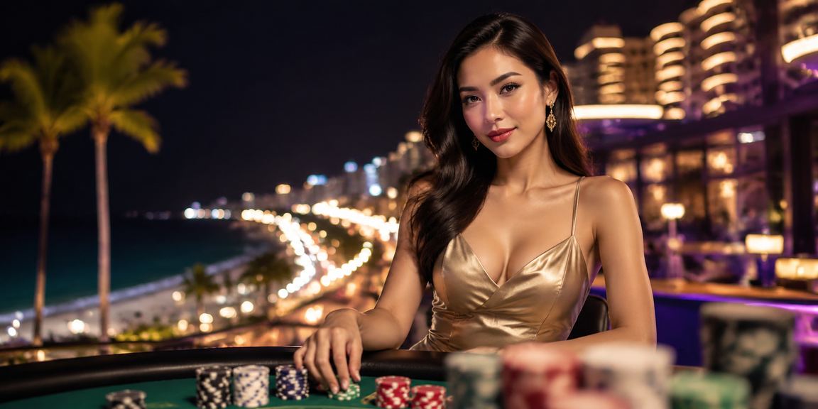Người dùng chơi bài tại bãi biển Mũi Né dưới ánh nắng vàng buổi chiều